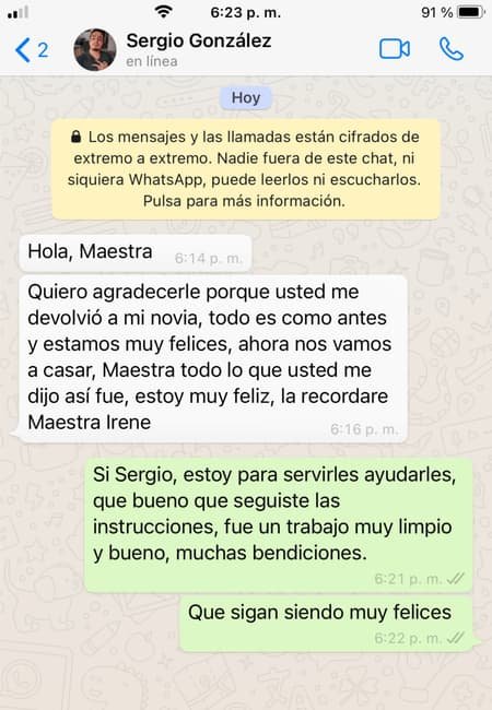 Mensaje de WhatsApp de una clienta agradeciendo el trabajo de amor (3)